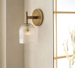 Cooper Ribbed Glass Sconce (9&quot;)