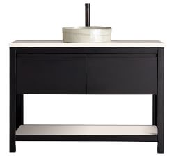 Rilen Midnight 48&rdquo; Handcrafted Single Vanity with Glass Sink