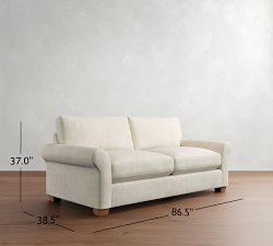 PB Comfort Modern Roll Arm Sleeper Sofa (62&quot;-87&quot;)