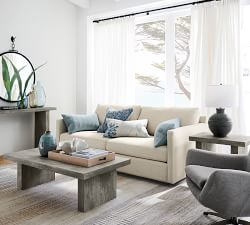 Vaccaro Rectangular Concrete End Table