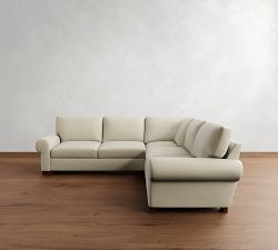 Turner Roll Arm 3-Piece L-Shaped Sectional (112&quot;)