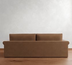 Westwood Roll Arm Deep Seat Leather Sofa (77&quot;&ndash;102&quot;)