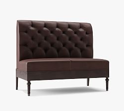 Hayworth Leather Banquette - 50&quot; Double Seat