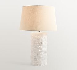 Barrett Chiseled Alabaster Table Lamp (25&quot;)