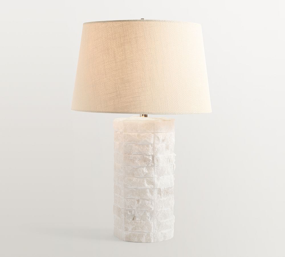 Barrett Chiseled Alabaster Table Lamp (25&quot;)