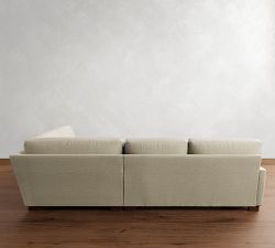 Turner Square Arm 3-Piece Sectional with Wedge (115&quot;)