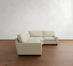 Turner Square Arm 3-Piece Sectional with Wedge (115&quot;)