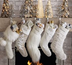 Mongolian Faux Fur  Stocking