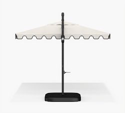 Premium 10' Square Portofino Cantilever Outdoor Patio Umbrella - Rustproof Aluminum Frame with Base