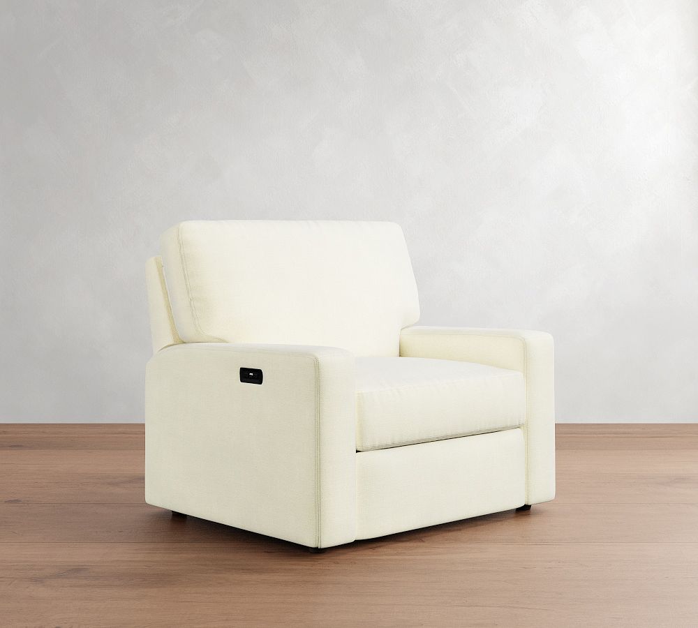 PB Comfort Modern Square Arm Power Recliner