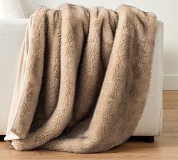 Faux Fur Mink Throw