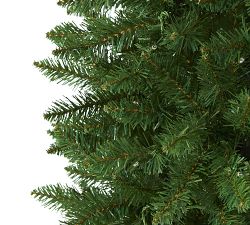Faux Lit Slim Mountain Pine Tree