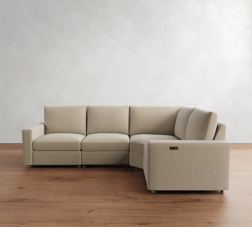 Westwood Square Arm Power Reclining Reversible Wedge Sectional - Storage Available (119&quot;-131&quot;)