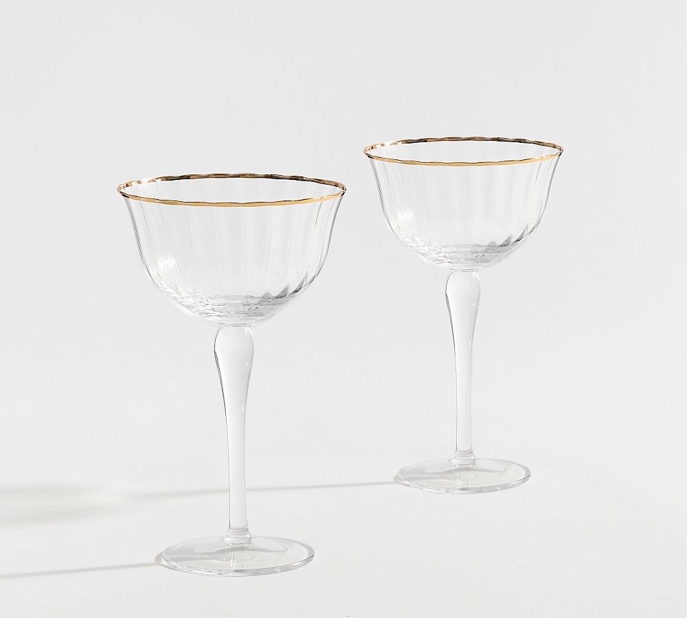 Monique Lhuillier Tatum Coupe Glasses - Set of 2
