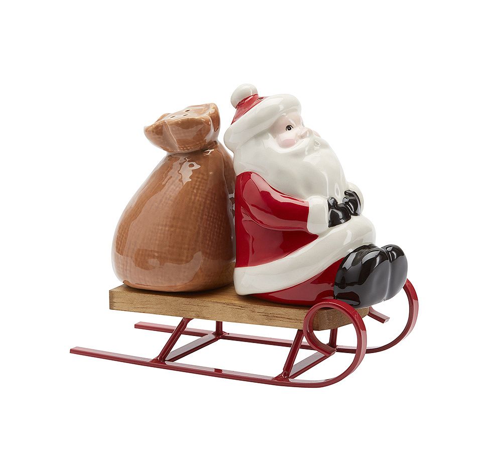 Santa's Sled Salt & Pepper Shakers