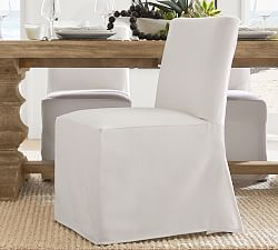 Classic Long Slipcovered Dining Chair