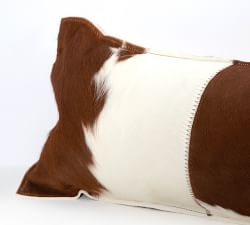 Jabari Pieced Cowhide Lumbar Pillow