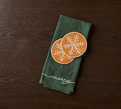 Snowflake Handcrafted Beaded Coasters, Set of 4