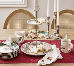 12 Days of Christmas Stoneware Salad Plates - Mixed Set of 12