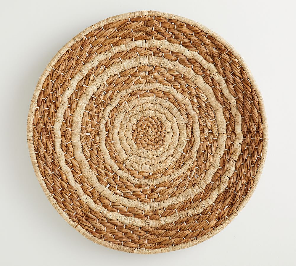 Double Handwoven Basket Wall Art - 40&quot;