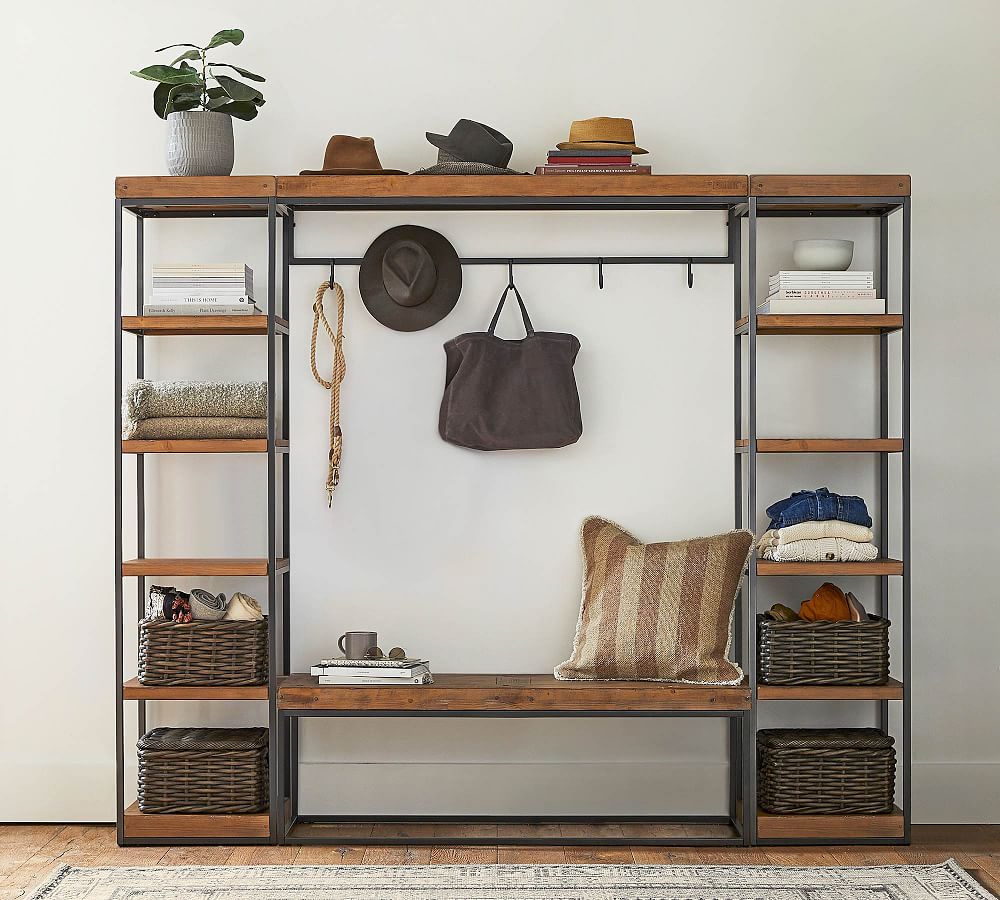 Malcolm 4-Piece Entryway Set with Bookcases