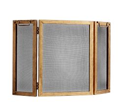 Industrial 48&quot; 3-Panel Fireplace Screen