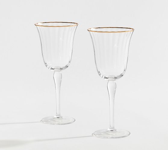 Monique Lhuillier Tatum Wine Stem Glasses – Set of 2
