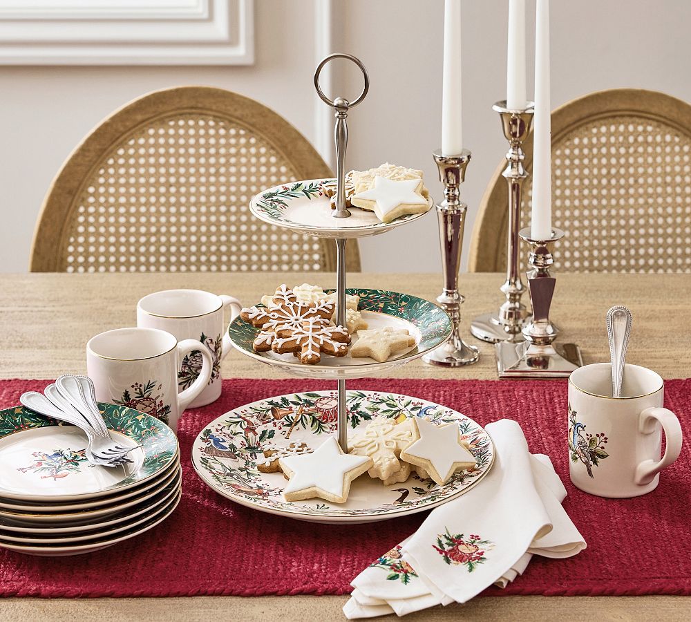 12 Days of Christmas Stoneware Tiered Stand