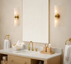 Everett Milk Glass Double Tube Sconce (18&quot;)