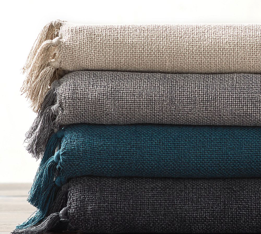 Alysia Woven Fringe Throw