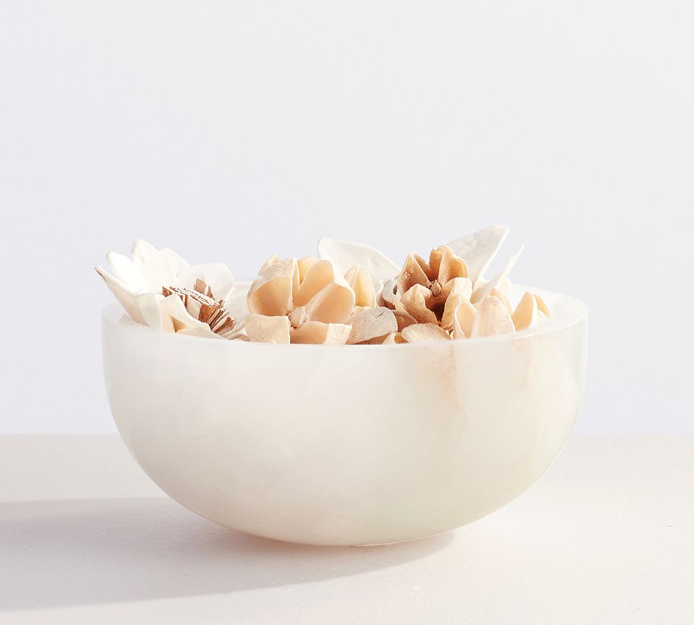 Handcrafted Alabaster Potpourri Bowl