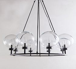 Maisie Glass Globe Round Chandelier (38&quot;)