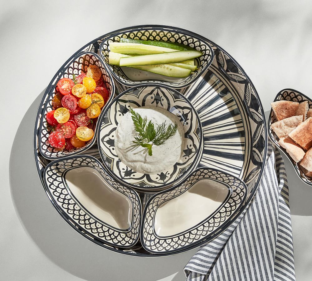 Marrakesh Outdoor Melamine Sectioned Serving Platter