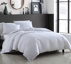 Melia 3-Piece Striped Cotton Duvet Cover &amp; Shams Set