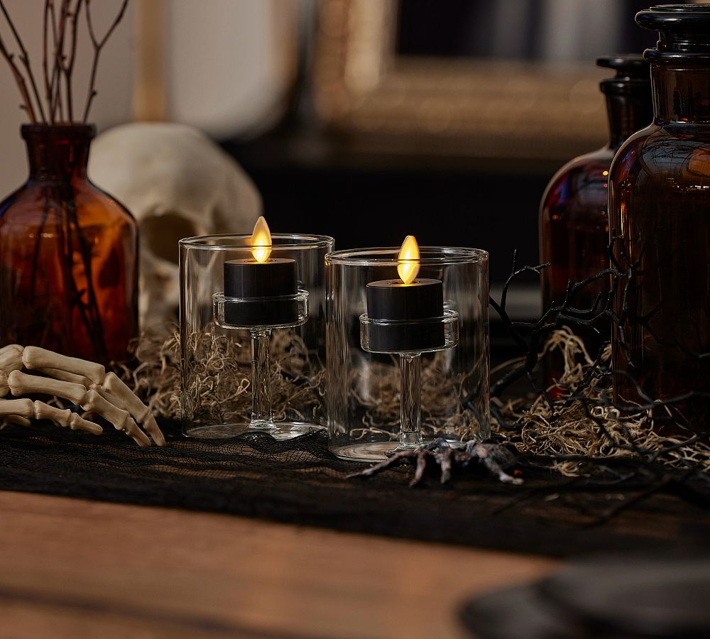 Premium Flickering Flameless Wax Votive Candle, Set of 2