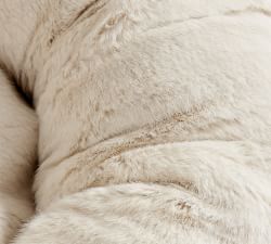Round Faux Fur Alpaca Pet Bed