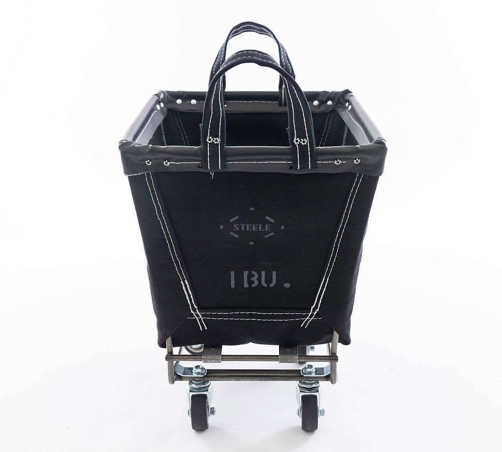 Small Rectangle Canvas Laundry Basket with Wheels