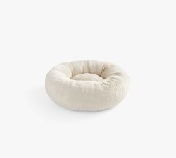 Round Faux Fur Alpaca Pet Bed