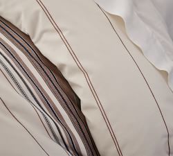 Trenton Striped Organic Duvet Cover &amp; Shams