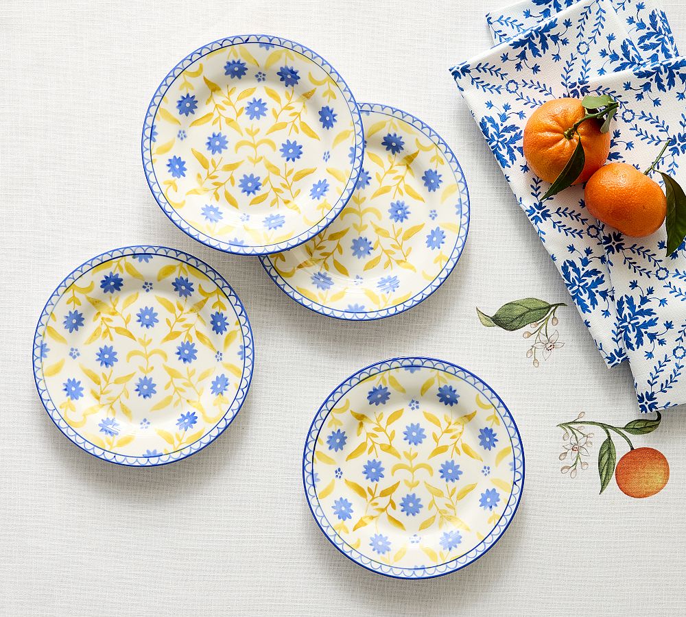 Mark D. Sikes Valencia Vine Appetizer Plates - Set of 4