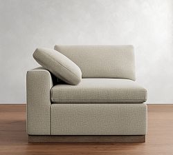 Build Your Own Dream Wide Arm Wood Base Sectional
