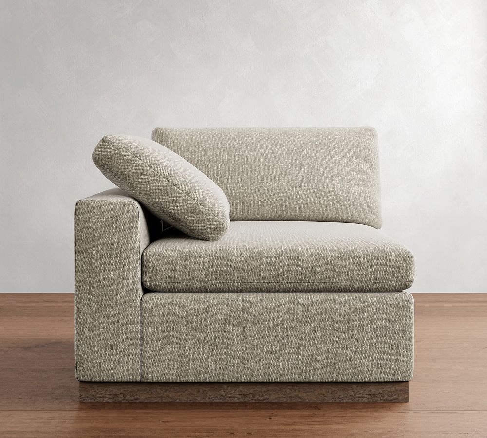 Build Your Own Dream Wide Arm Wood Base Sectional