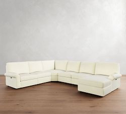 PB Comfort Modern Roll Arm Power Reclining L-Shaped Chaise Sectional - Storage Available (153&quot;-167&quot;)