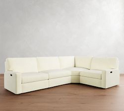 PB Comfort Modern Square Arm Power Reclining Reversible Wedge Sectional - Storage Available (119&quot;-133&quot;)