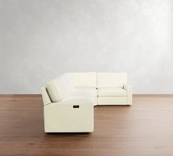 PB Comfort Modern Square Arm Power Reclining Reversible Wedge Sectional - Storage Available (119&quot;-133&quot;)