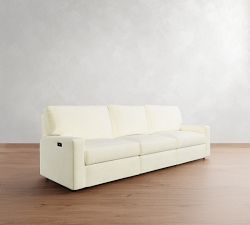 PB Comfort Modern Square Arm Power Reclining Sofa - Storage Available (78&quot;-135&quot;)