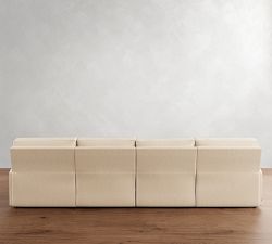 PB Comfort Square Arm Power Reclining Double Chaise Sectional - Storage Available (143&quot;-170&quot;)