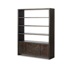 Eric Open Bookcase with Cabinets (68.5&quot;)