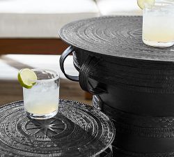 Open Box: Frog Drum Metal Outdoor Side Tables (12&quot;-25&quot;)
