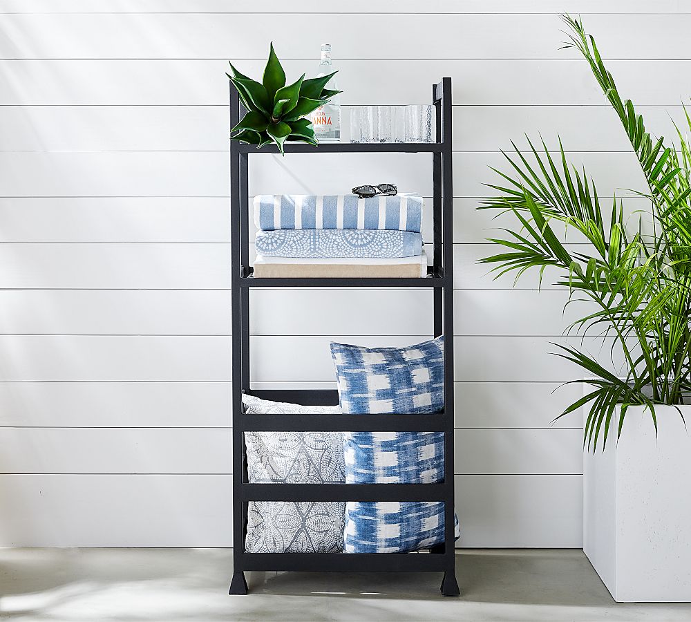 Malibu Metal Outdoor Pool Storage Tower Shelf